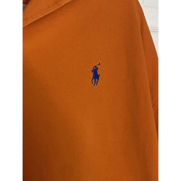 Polo Ralph Lauren Shirt Mens Size 2x Classic Fit Solid Orange Short Sleeve XXL - Picture 4 of 8